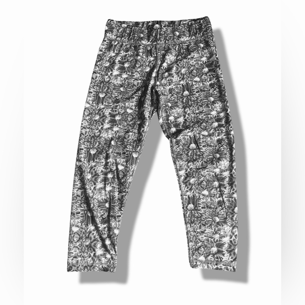 Women’s Velocity Brand Floral Daisy Patterned Cotton Leggings Size Large